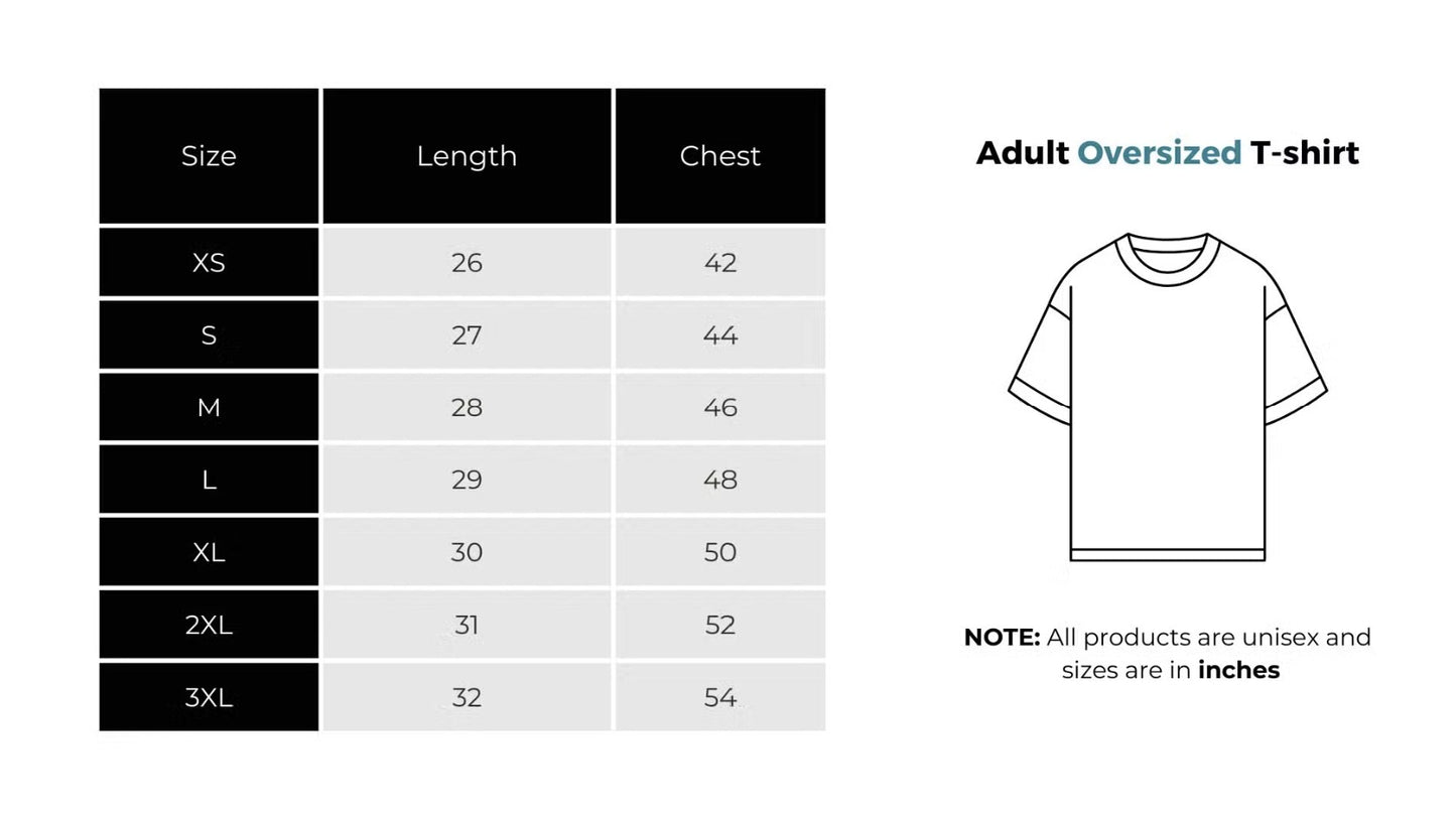 FROM HERE //  Unisex Heavy Oversized Tee