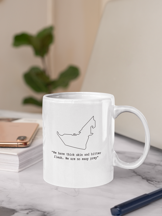 FROM HERE // Our Skin Is Thick Mug